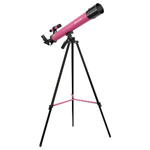 Telescop refractor Bresser Junior 45/600 AZ roz