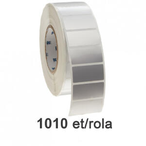 Role etichete de plastic ZINTA argintii 100x144 mm 1010 et./rola