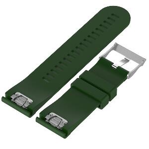 Curea ceas Smartwatch Garmin Fenix 3 / Fenix 5X, 26 mm Silicon iUni Green