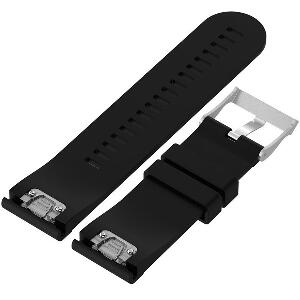 Curea ceas Smartwatch Garmin Fenix 5, 22 mm Silicon iUni Black