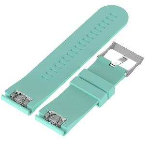Curea ceas Smartwatch Garmin Fenix 5, 22 mm Silicon iUni Light Blue