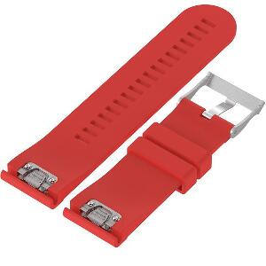Curea ceas Smartwatch Garmin Fenix 5, 22 mm Silicon iUni Red
