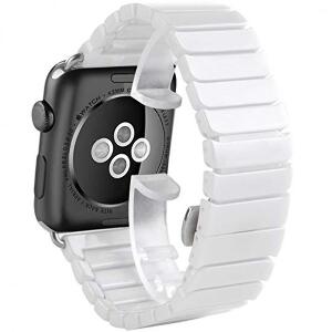 Curea pentru Apple Watch 38 mm iUni Ceramic Belt, White
