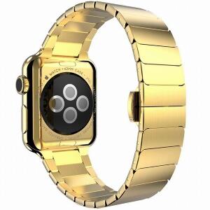 Curea pentru Apple Watch 38mm Otel Inoxidabil iUni Gold Link Bracelet