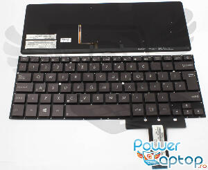 Tastatura maro Asus 9Z N8JBU 601 iluminata layout UK fara rama enter mare