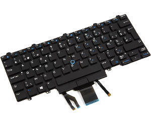 Tastatura Dell Latitude 13 7350 iluminata layout UK fara rama enter mare DUAL POINTING