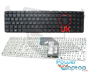 Tastatura HP 673613-251 layout UK fara rama enter mare