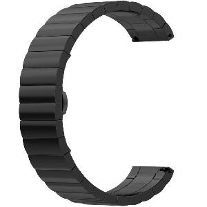 Curea metalica Smartwatch Samsung Gear S2, iUni 20 mm Otel Inoxidabil Black Link Bracelet