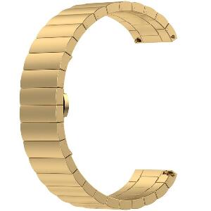 Curea metalica Smartwatch Samsung Gear S2, iUni 20 mm Otel Inoxidabil Gold Link Bracelet