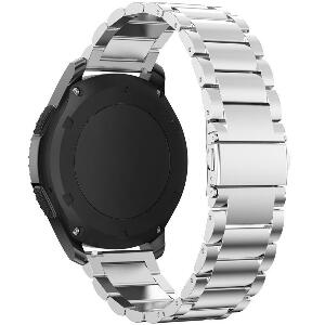 Curea metalica Smartwatch Samsung Gear S3, iUni 22 mm Otel Inoxidabil, Silver