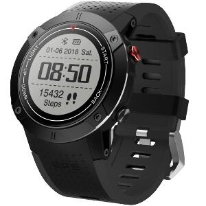 Smartwatch iUni DM18, Standby time 30 zile, GPS, BT, OLED, Rezistent la apa, Black