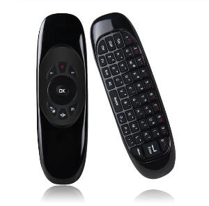 Tastatura QWERTY + Air Mouse + Telecomanda Mini Smart Kodi C2 2.4G, Gyroscop si IR PC, Smart TV, Android Box
