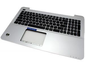 Tastatura Asus 13N0-R7A0A41 Neagra cu Palmrest argintiu
