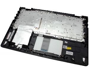 Tastatura Lenovo 433.03R05.0002 Neagra cu Palmrest negru iluminata backlit