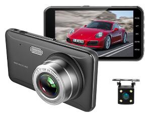Camera Video Auto DVR Dubla FullHD Techstar® A17 Unghi 170° Display 4