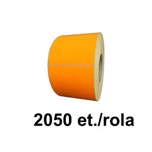 Role etichete semilucioase ZINTA 100x70mm 2050 et./rola portocalii fluo