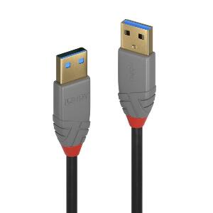 Cablu USB 3.0-A la USB-A T-T 1m Anthra Line, Lindy L36751