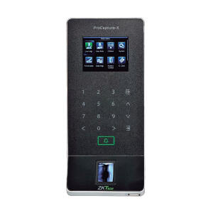 Controler de acces IP biometric ZKTeco GL-PROCAPTURE-X-B-1, ecran 2.4 inch, EM, 20.000 amprente, 50.000 carduri, 500.000 evenimente