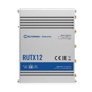 Router industrial IP Teltonika RUTX12, WiFi, 4G, GPS, Dual SIM, Bluetooth, 10/100/1000 Mbps, IoT