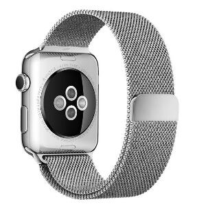 Curea pentru Apple Watch Silver Milanese Loop iUni 44mm Otel Inoxidabil 