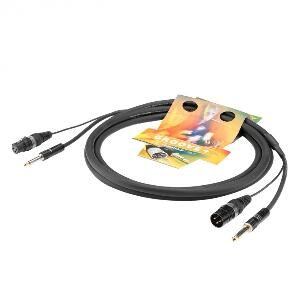 Cablu audio chitara XLR 3 pini + jack 6.35mm MT/TT 3m, HICON AYJ7-0300