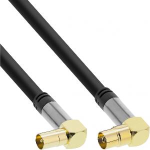 Cablu antena coaxial Premium T-M 110dB unghi 90 grade 0.5m, InLine IL69250G