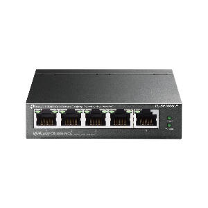 Swtich cu 5 porturi TP-Link TL-SF1005LP V2, 4 porturi PoE, 2K MAC, 1 Gbps, fara management