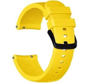 Curea ceas Smartwatch Samsung Gear S3, iUni 22 mm Silicon Yellow
