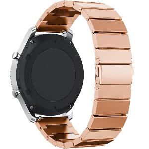 Curea pentru Smartwatch Samsung Gear S2, iUni 20 mm Otel Inoxidabil Rose Gold Link Bracelet