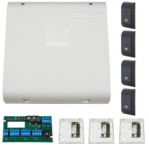 Sistem de control acces pentru 4 usi unidirectionale Assa Abloy RX WEB 9101IV-4U, 100000 carduri, 13.56 MHz