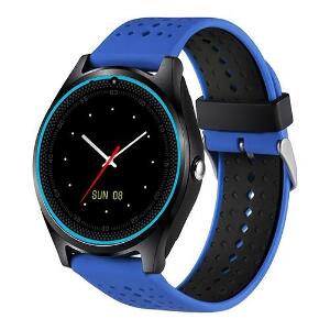 Smartwatch MTK V9 cu Bluetooth si Camera Foto Compatibil Sim si MicroSD Albastru