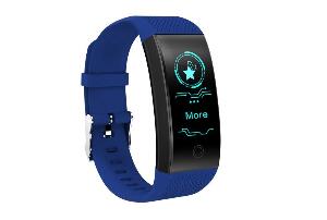 Bratara Fitness Smart Techstar® QW18 ALBASTRU, Monitorizare Cardiaca, Sedentary, Bluetooth, IP65, Ecran IPS 