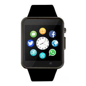 Ceas Smartwatch Techstar® A1, Camera Foto, Ecran 1.54inch, Bluetooth, Compatibil SIM si MicroSD, Apelare, Negru