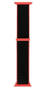 Curea pentru Apple Watch 38 mm iUni Woven Strap, Nylon Sport, Black-Red