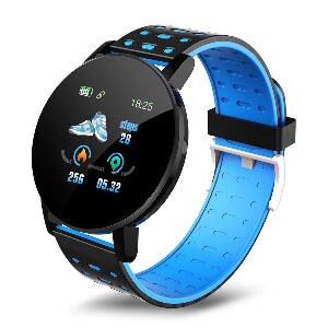 Ceas Smartwatch Techstar® 119 Albastru, 1.3 inch IPS, Monitorizare Cardiaca, Tensiune. Oxigenare, Sedentary, Bluetooth, IP65