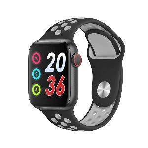 Ceas Smartwatch Techstar® W5 Negru, 1.54 inch IPS, Monitorizare Cardiaca, Tensiune, Sedentarism, Bluetooth 4.2