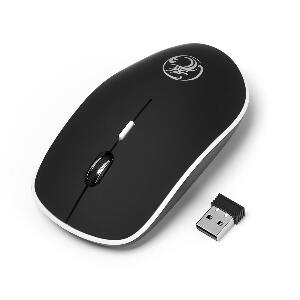 Mouse Silentios Techstar® iMice, Wireless, 1600 DPI, Ergonomic, Fara sunet, USB