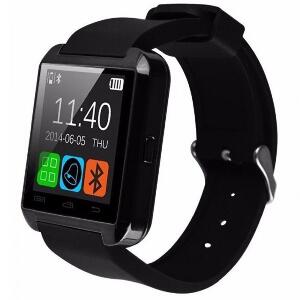 Smartwatch Techstar® U8+, Bluetooth, Ecran LCD 1.44inch, Conectare Telefon, Pedometru, Negru