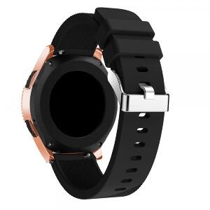 Curea Ceas Upzz Tech Smoothband Compatibila Cu Samsung Galaxy Watch 42mm , Silicon ,negru