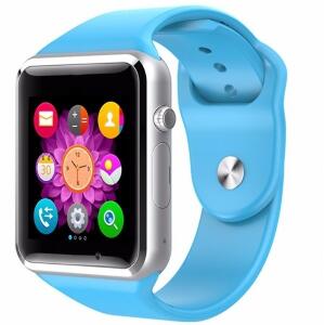 Ceas Smartwatch Techstar® A1, Camera Foto, Ecran 1.54inch, Bluetooth, Compatibil SIM si MicroSD, Apelare, Albastru