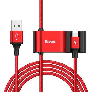Cablu Date Premium Baseus Cu Prelungire De Porturi Pentru Bancheta Din Spate 2 X Usb, 1.5m, Lighning Rosu