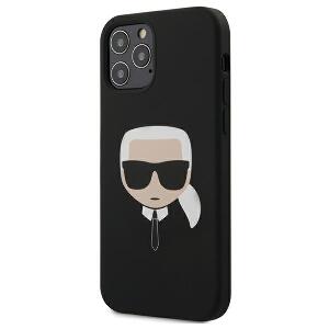 Husa Premium Karl Lagerfeld iPhone 12 / iPhone 12 Pro ,colectia Silicone Karl Head ,negru - Klhcp12mslkhbk