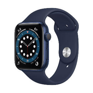 Apple Watch 6 GPS Blue Carcasa Aluminium 44mm Deep Navy Sport Band