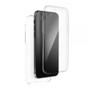 Husa Upzz 360 Compatibila Cu iPhone 13 Pro, Protectie Completa, Policarbonat Si Silicon, Transparenta