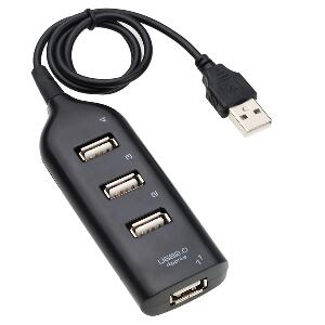 USB Hub Techstar® HB2, USB 2.0 High Speed, 4 Port USB2.0, Negru