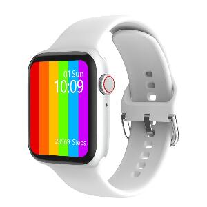 Smartwatch Techstar® HW19, Ecran Touch HD 1.77 inch, Bluetooth 5.2, Senzor Tensiune, Puls, Oximetru, 2 Bratari, Silicon si Textil, Gri