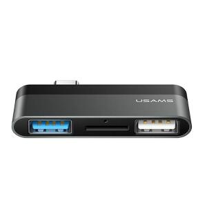 Hub Multifunctional USAMS 2 In 1 Usb Type-c, 1 X USB 3.0, 1 X HDMI, Gri - US-SJ462