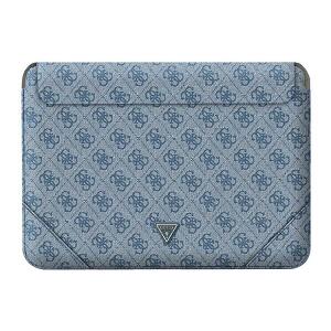 Husa Premium Guess Sleeve Uptown Triangle Logo, Compatibila Cu Laptop / Macbook 16 inch, Albastru - 39998