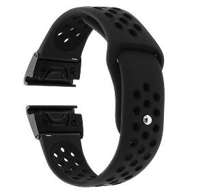 Curea ceas Smartwatch Garmin Fenix 3 / Fenix 5X, 26 mm iUni Silicon Sport Negru