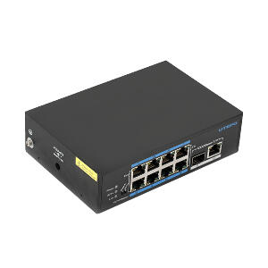 Switch ethernet industrial PoE UTP7108E-POE, 8 porturi, 5.6Gbps, < 5 W